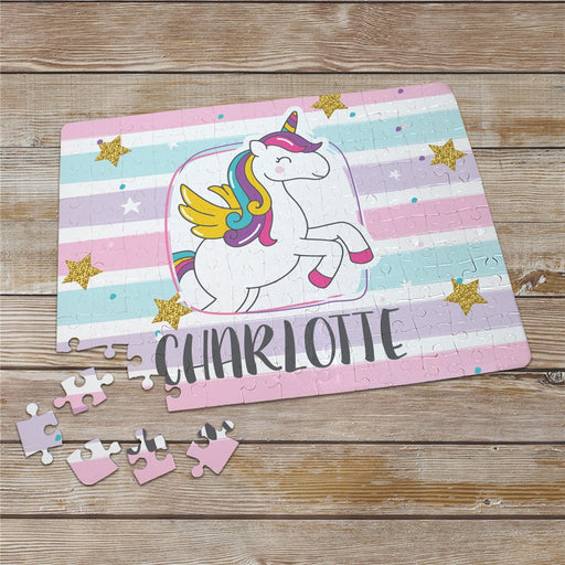 Custom Unicorn Photo Frame Name Puzzle - LED Gift Works