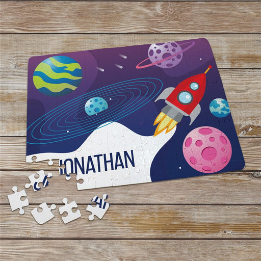 Personalized Rocket Ship Outer Space Name Puzzle - LED Gift Works
