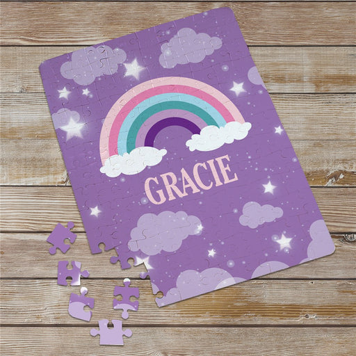 Personalized Rainbow Stars & Clouds Puzzle - LED Gift Works