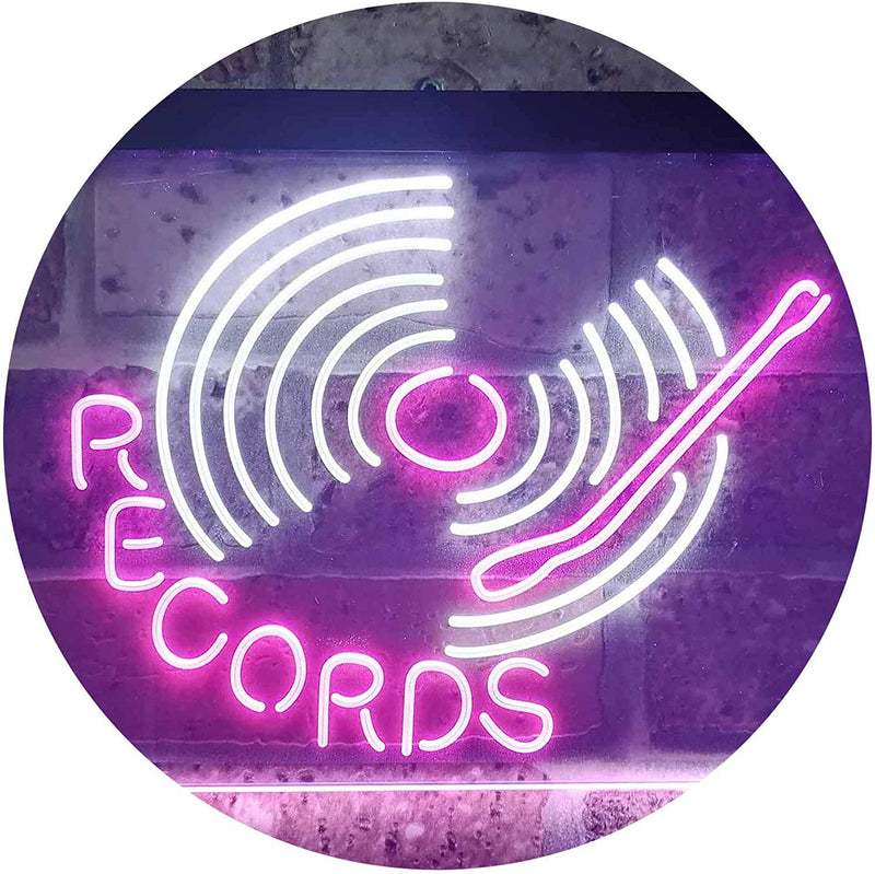 Turntable Music Records LED Light Sign - LED Gift Works