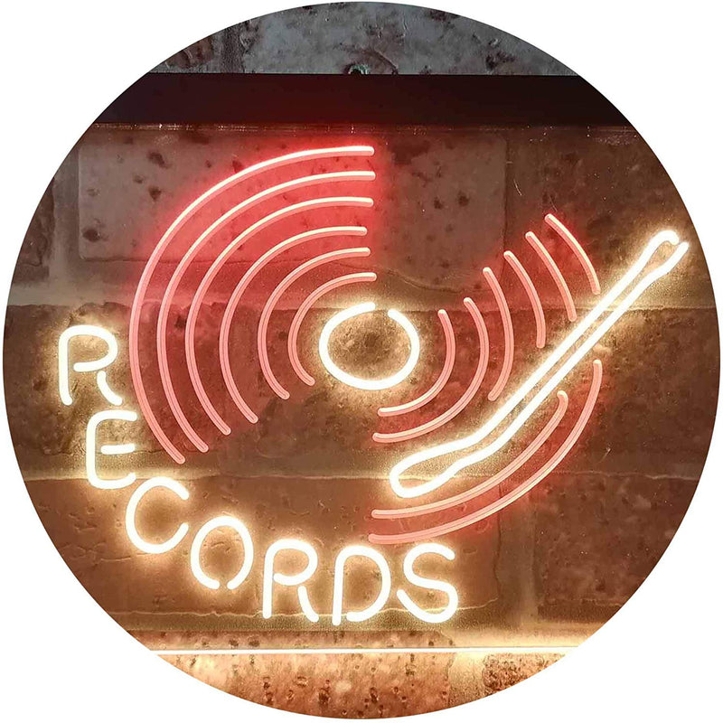 Turntable Music Records LED Light Sign - LED Gift Works