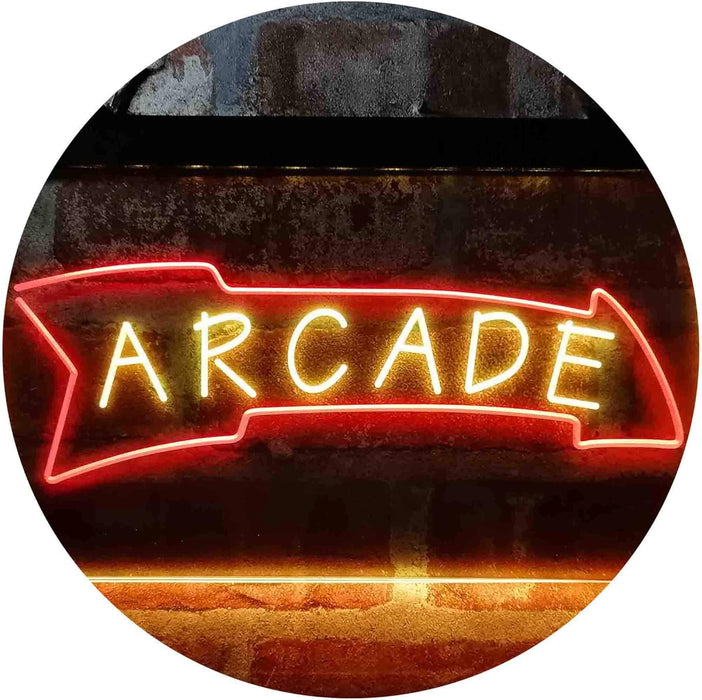 Game Room Arcade Down Arrow LED Light Sign - Way Up Gifts