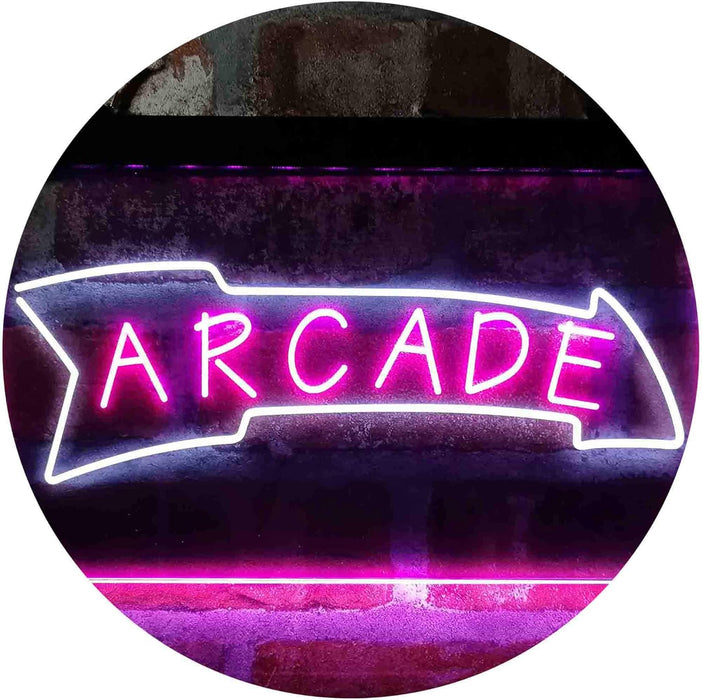 Game Room Arcade Down Arrow LED Light Sign - Way Up Gifts