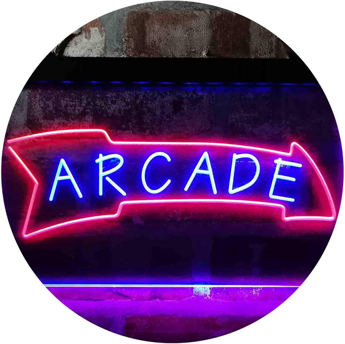 Game Room Arcade Down Arrow LED Light Sign - Way Up Gifts