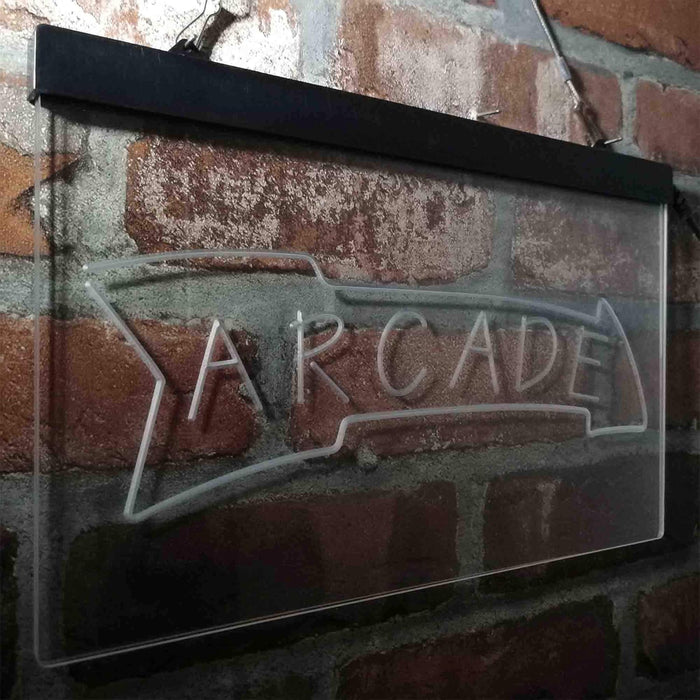 Game Room Arcade Down Arrow LED Light Sign - Way Up Gifts