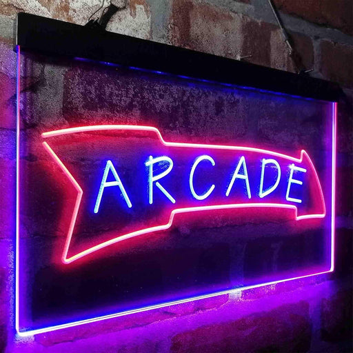 Game Room Arcade Down Arrow LED Light Sign - LED Gift Works