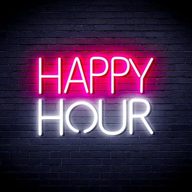 Happy Hour Flex Silicone LED Sign (Neon-Style, LED Technology) - LED Gift Works