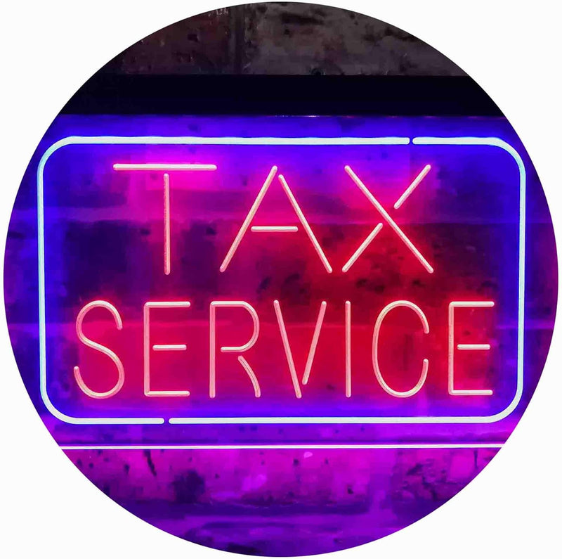 Tax Service LED Light Sign - LED Gift Works