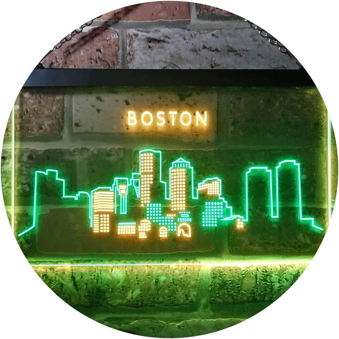 Boston City Skyline LED Light Sign - Way Up Gifts