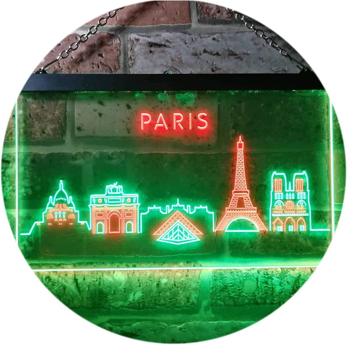 Paris City Skyline LED Light Sign - Way Up Gifts