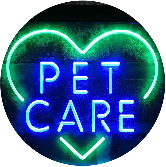 Pet Care Vet Grooming Heart LED Light Sign - Way Up Gifts