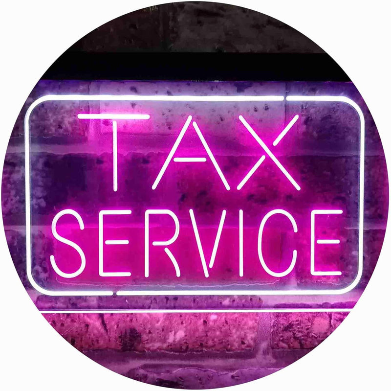Tax Service LED Light Sign - LED Gift Works