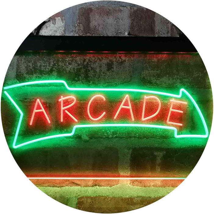 Game Room Arcade Down Arrow LED Light Sign - Way Up Gifts
