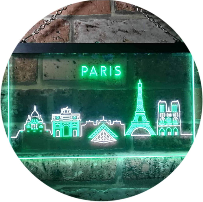 Paris City Skyline LED Light Sign - Way Up Gifts