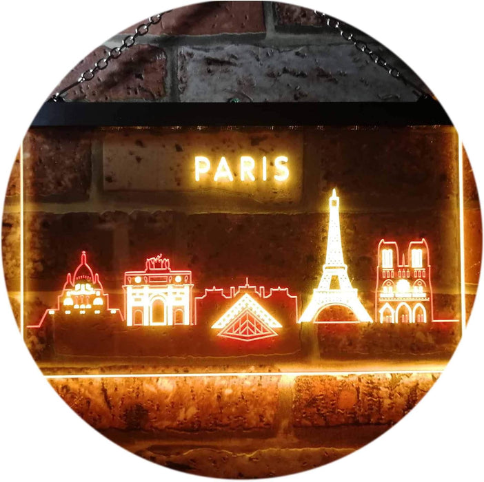 Paris City Skyline LED Light Sign - Way Up Gifts