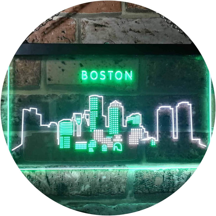 Boston City Skyline LED Light Sign - Way Up Gifts