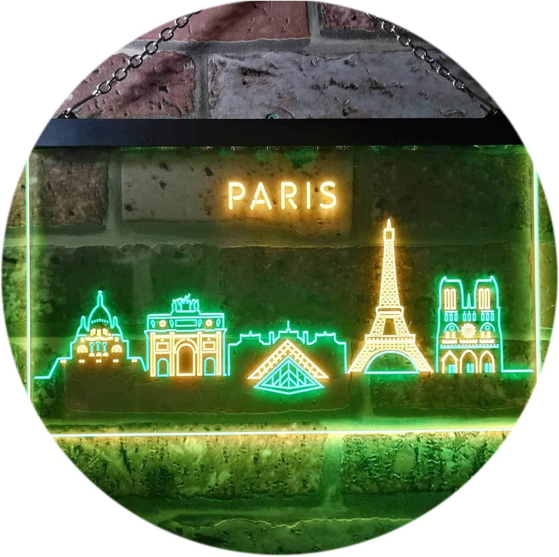 Paris City Skyline LED Light Sign - LED Gift Works