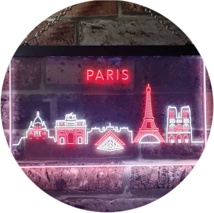 Paris City Skyline LED Light Sign - Way Up Gifts