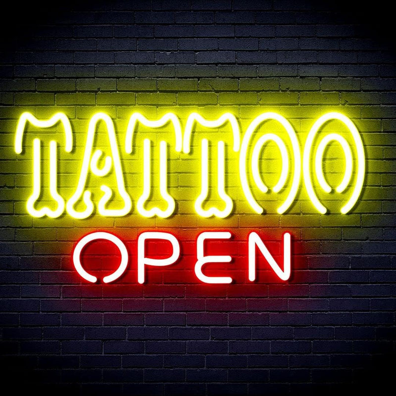 Tattoo Open Flex Silicone LED Sign (Neon-Style, LED Technology) - LED Gift Works