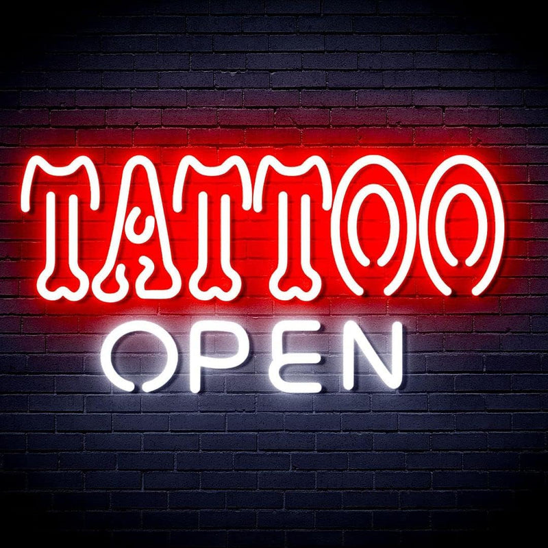 Tattoo Open Flex Silicone LED Sign (Neon-Style, LED Technology) - LED Gift Works