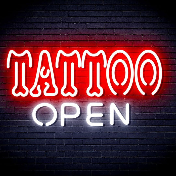 Tattoo Open Flex Silicone LED Sign (Neon-Style, LED Technology) - Way Up Gifts