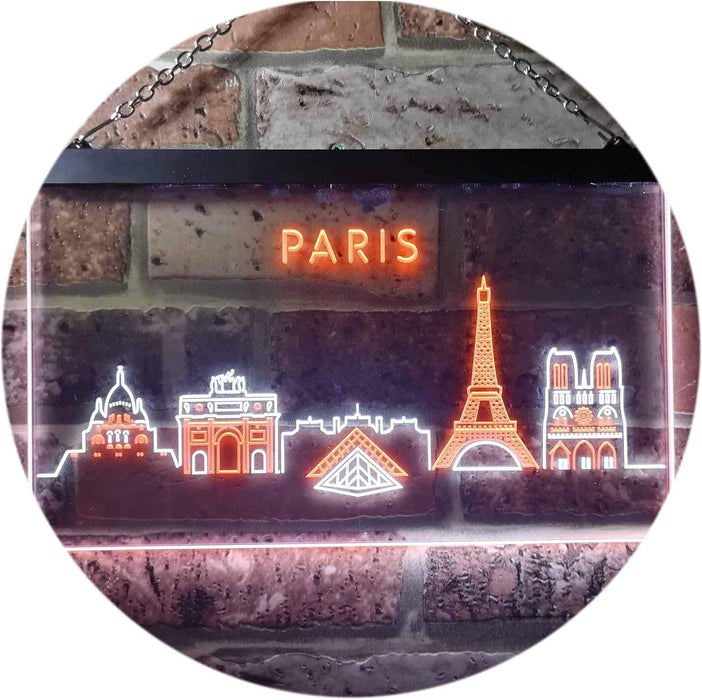 Paris City Skyline LED Light Sign - Way Up Gifts