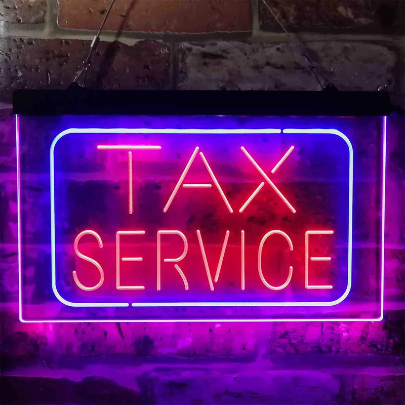 Tax Service LED Light Sign - LED Gift Works