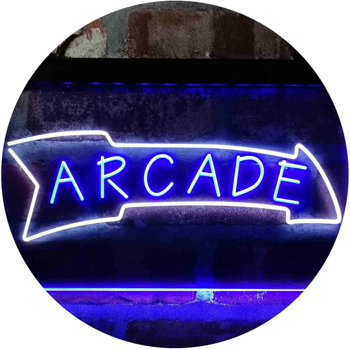 Game Room Arcade Down Arrow LED Light Sign - Way Up Gifts