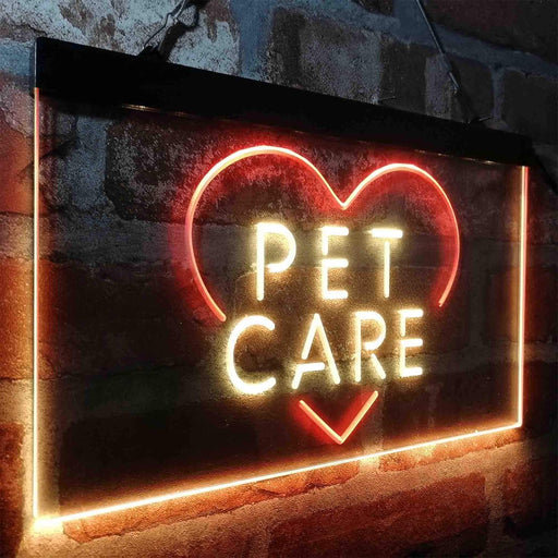Pet Care Vet Grooming Heart LED Light Sign - LED Gift Works