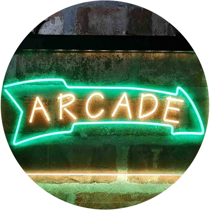 Game Room Arcade Down Arrow LED Light Sign - Way Up Gifts