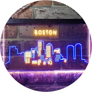 Boston City Skyline LED Light Sign - LED Gift Works