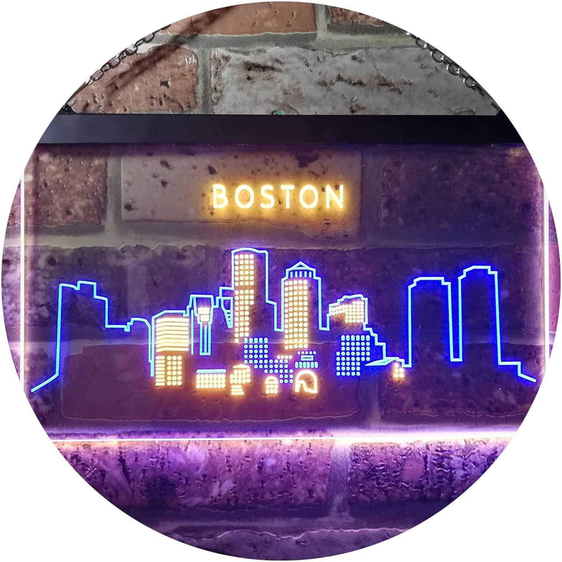 Boston City Skyline LED Light Sign - LED Gift Works
