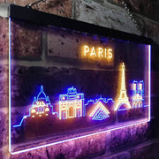 Paris City Skyline LED Light Sign - LED Gift Works