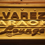 Personalized Karaoke Lounge Custom Wood Sign 3D Engraved Wall Plaque - LED Gift Works