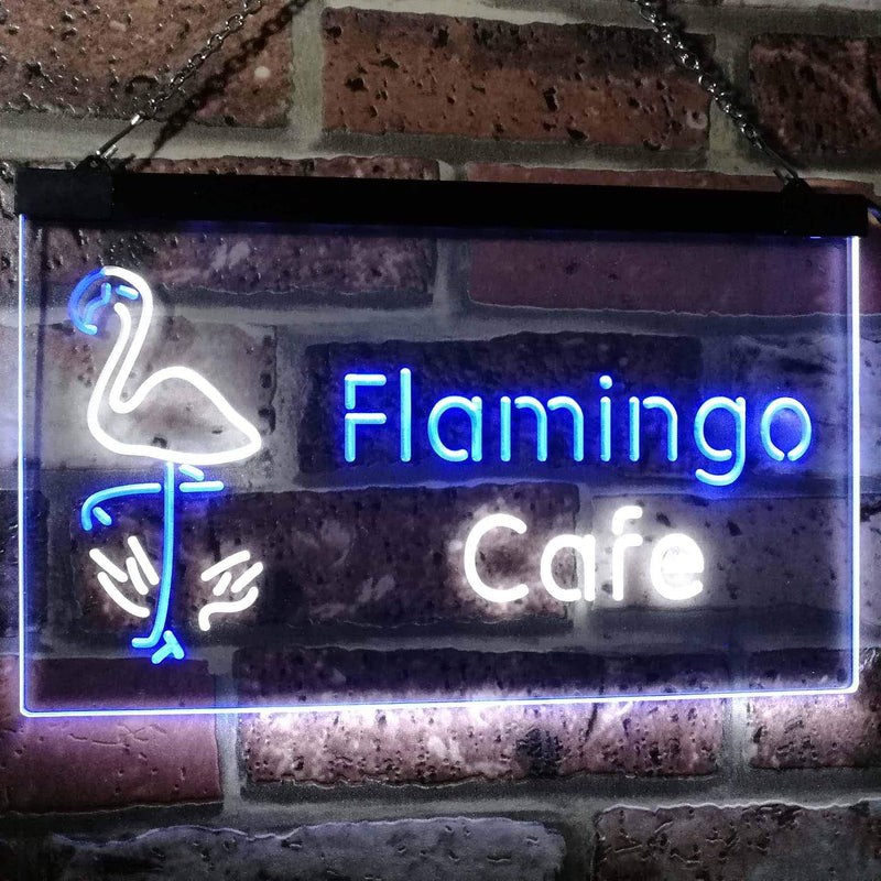 Flamingo Cafe LED Light Sign | LED Wall Decor - LED Gift Works