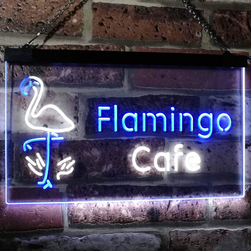 Flamingo Cafe LED Light Sign | LED Wall Decor - LED Gift Works