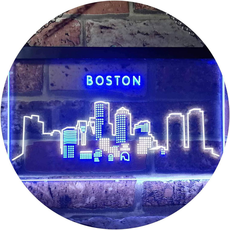 Boston City Skyline LED Light Sign - LED Gift Works