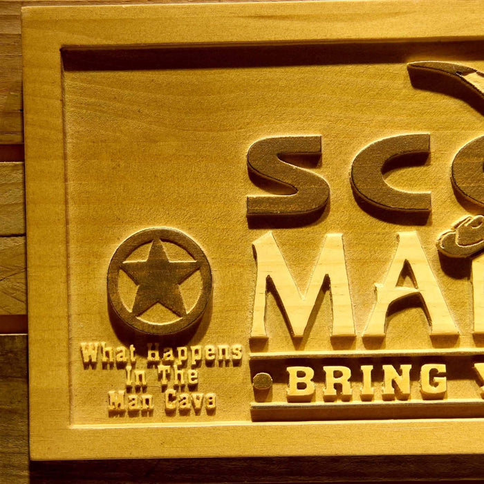 Personalized Man Cave Custom Wood Sign 3D Engraved Wall Plaque - Way Up Gifts
