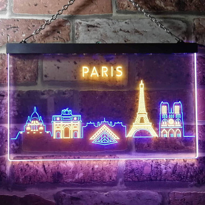 Paris City Skyline LED Light Sign - Way Up Gifts
