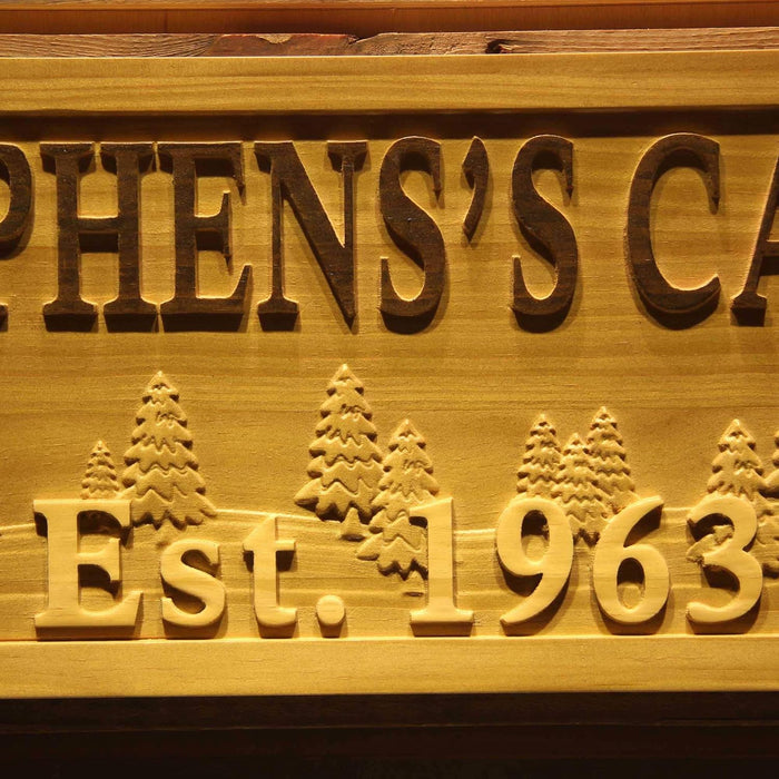 Personalized Cabin Custom Wood Sign 3D Engraved Wall Plaque - Way Up Gifts