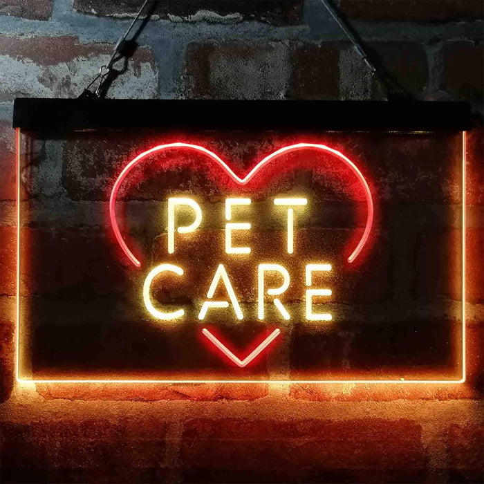 Pet Care Vet Grooming Heart LED Light Sign - Way Up Gifts