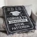 Personalized Congrats Graduate Flannel Tapestry - Graduation Celebration Blanket - Way Up Gifts