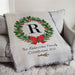 Personalized Christmas Wreath Afghan Throw - Holiday Wreath Blanket - Way Up Gifts