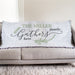 Personalized Gathers Here Afghan Throw - Rustic Home Decor Blanket - Way Up Gifts