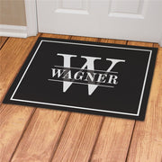 Family Name and Initial Personalized Doormat - Custom Monogram Welcome Mat - LED Gift Works