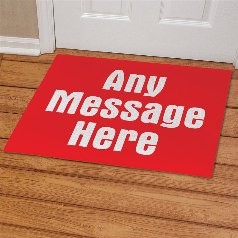 Any Message Personalized Doormat - Custom Text Entry Mat - LED Gift Works
