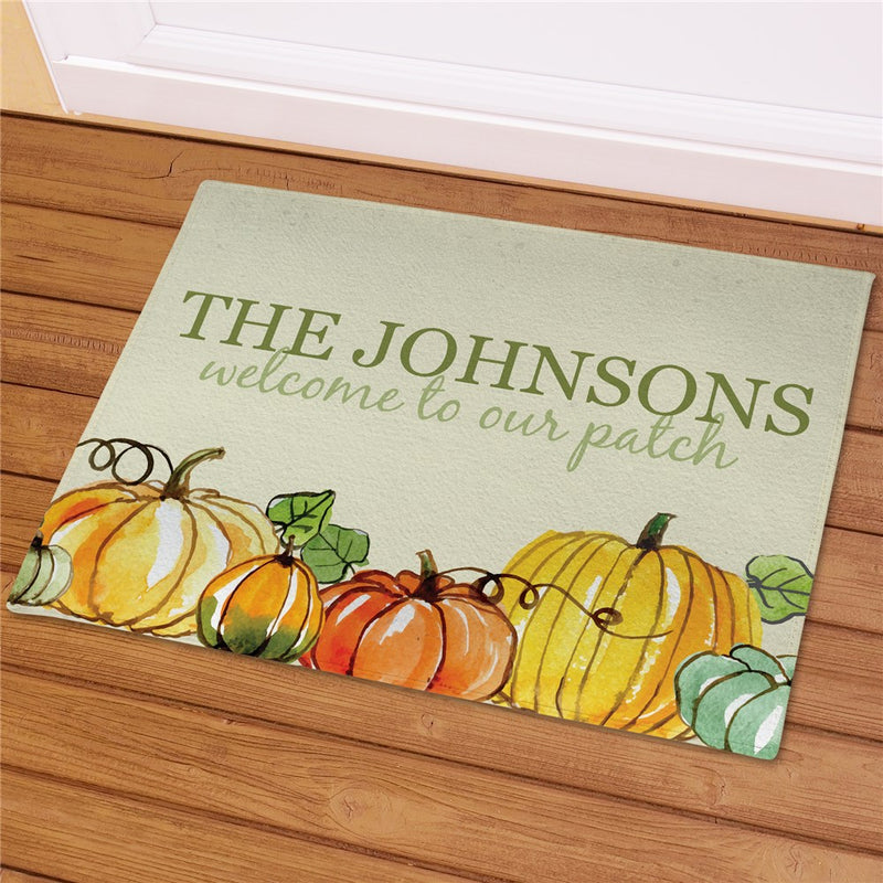 Welcome to Our Patch Personalized Doormat - Custom Fall Welcome Mat - LED Gift Works