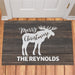 Merry Christmoose Personalized Doormat - Custom Holiday Welcome Mat - Way Up Gifts