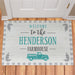 Farmhouse Gingham Personalized Doormat - Country Style Custom Entry Mat - Way Up Gifts