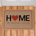 Home Heart Personalized Doormat - Custom Family Entry Mat - Way Up Gifts
